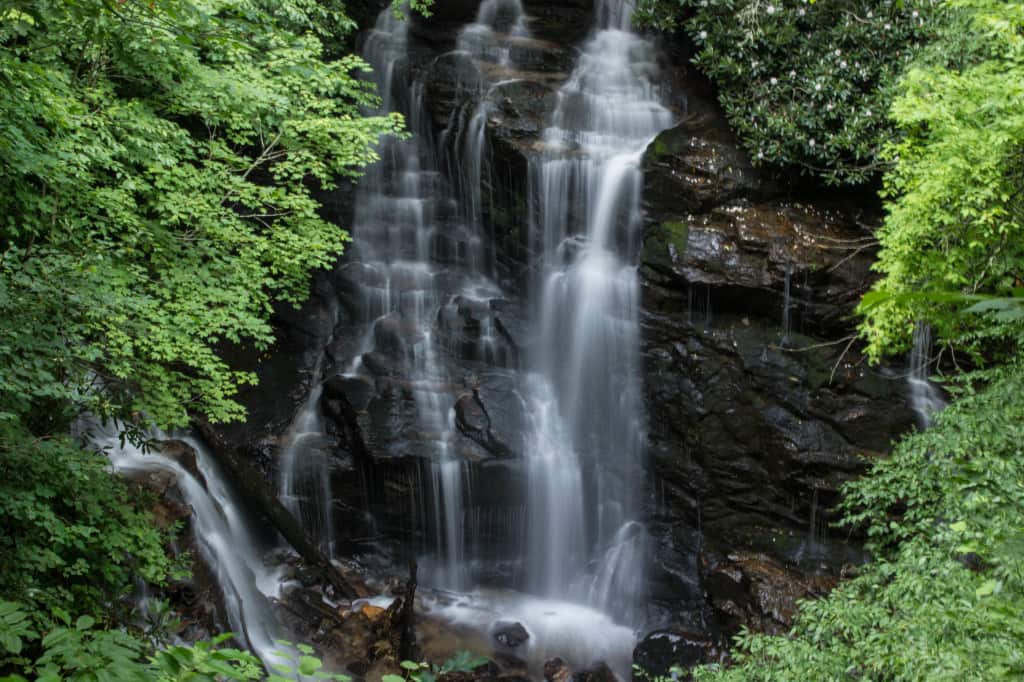 soco falls maggie valley blue ridge parkway road trip