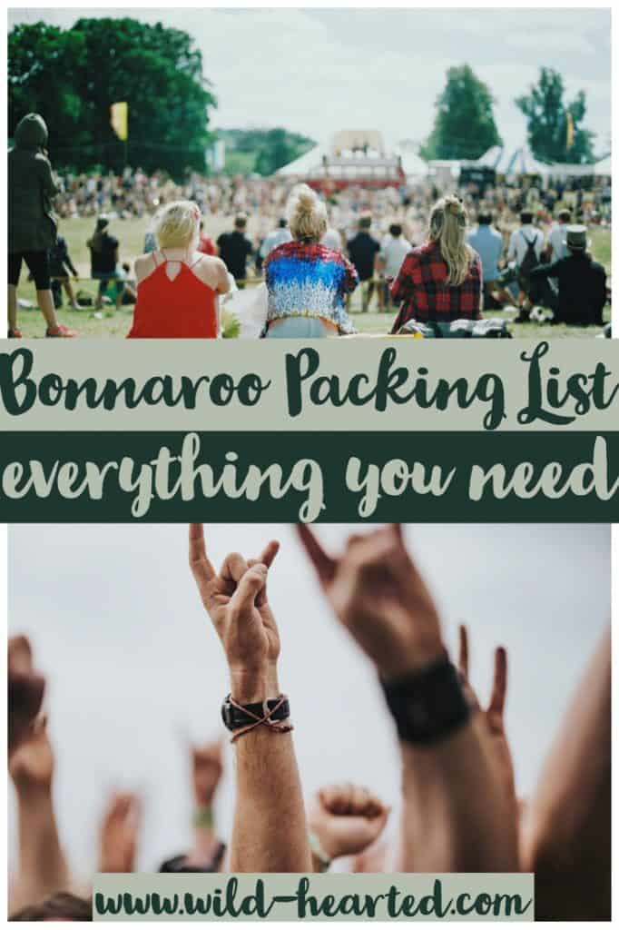 bonnaroo packing list 