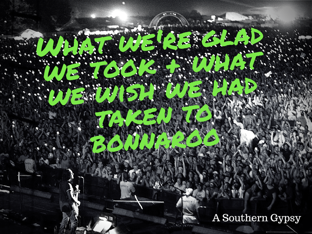 Things We're Glad We Took + Things We Wish We Had Taken to Bonnaroo