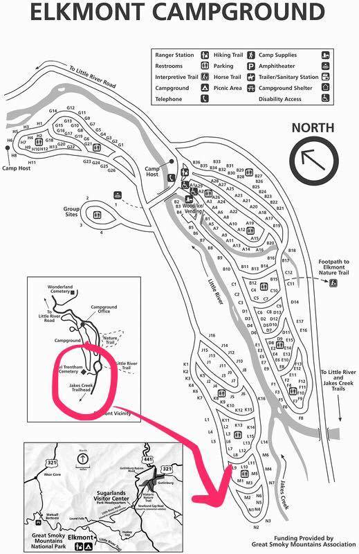 synchronous fireflies elkmont campground map