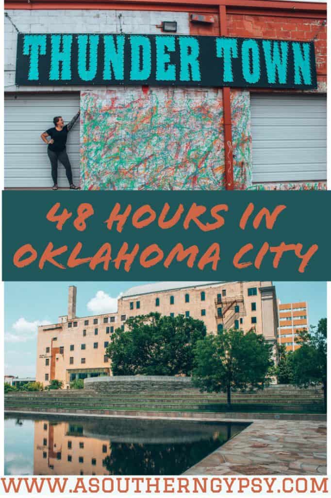 Looking for weekend getaways in Oklahoma? Check out this guide to see how to spend 48 Hours in Oklahoma City and you'll see why it's an underrated destination that deserves a spot on your list! #VisitOKC #SeeOKC #OKC #OklahomaCity #OKCitinerary 