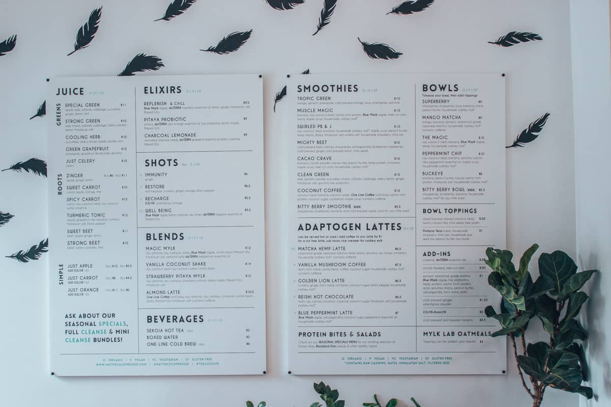 vegan restaurants columbus ohio - native menu