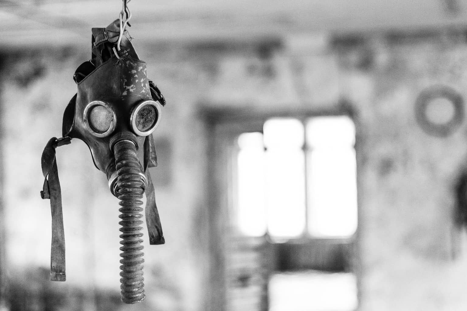 gas mask at chernobyl