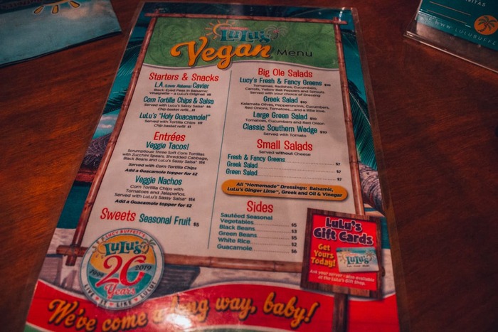 vegan restaurants Gulf Shores – Lulu's