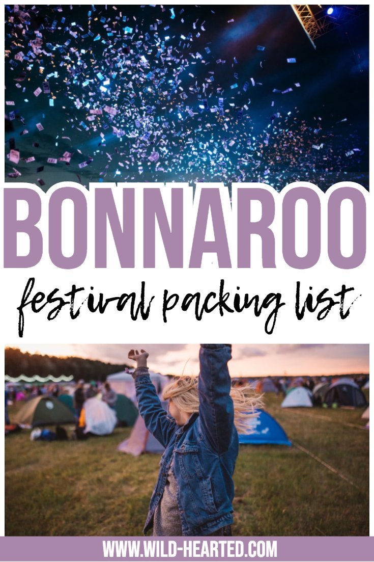 bonnaroo packing list