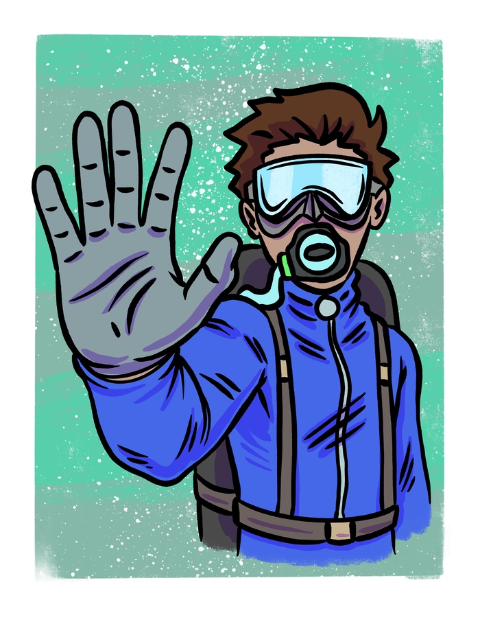 Scuba Hand Signals – Stop