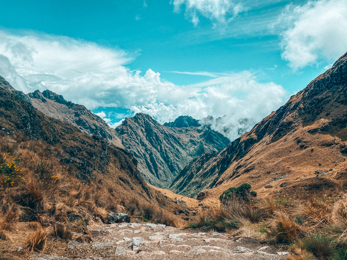 Inca Trail to Machu Picchu Hike – descent after Dead Woman's Pass