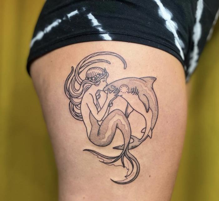Shark Tattoo – Mermaid