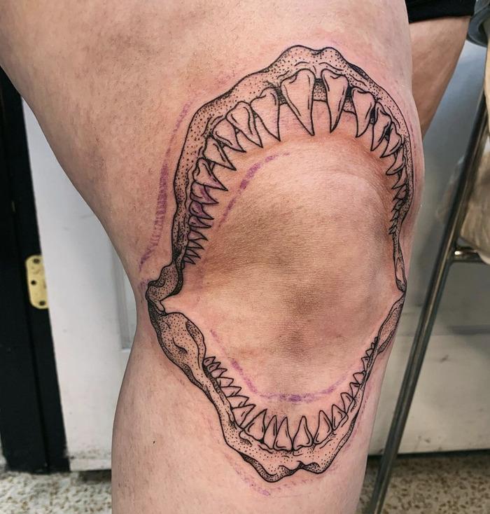 Shark Tattoo – Knee