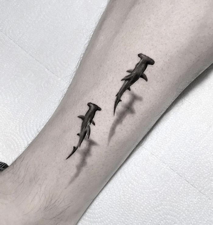 Shark Tattoos - sd shark diving - Shark Tattoo Ideas